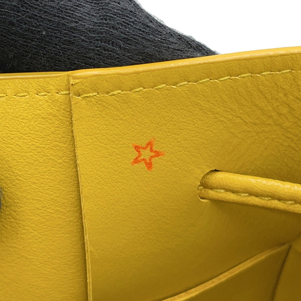 Bottega Veneta Maxi INTRECCIATO Cassette Crossbody Shoulder Yellow680218 Leather Size Small