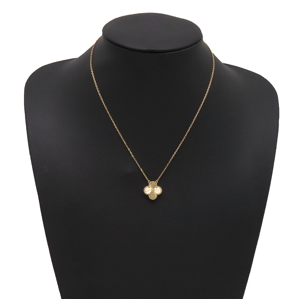 Van Cleef & Arpels Vintage Alhambra Necklace GuillochéVCARP4KL00 18K Yellow Gold