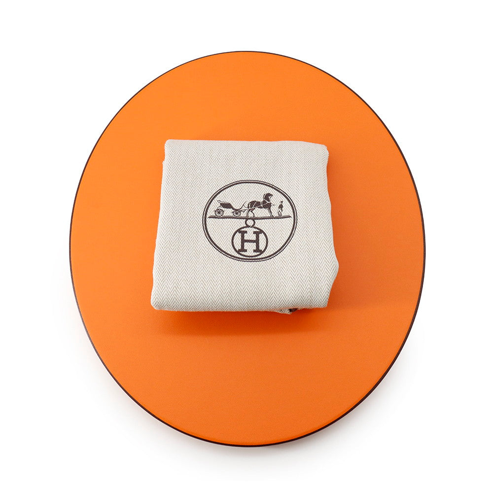HERMES Harper Bucket Hat Size 58 Ivory Cotton100%