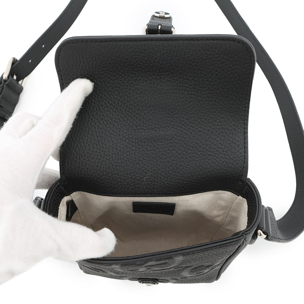 GUCCI jumbo GG messenger bag Black760235 Leather Size Small