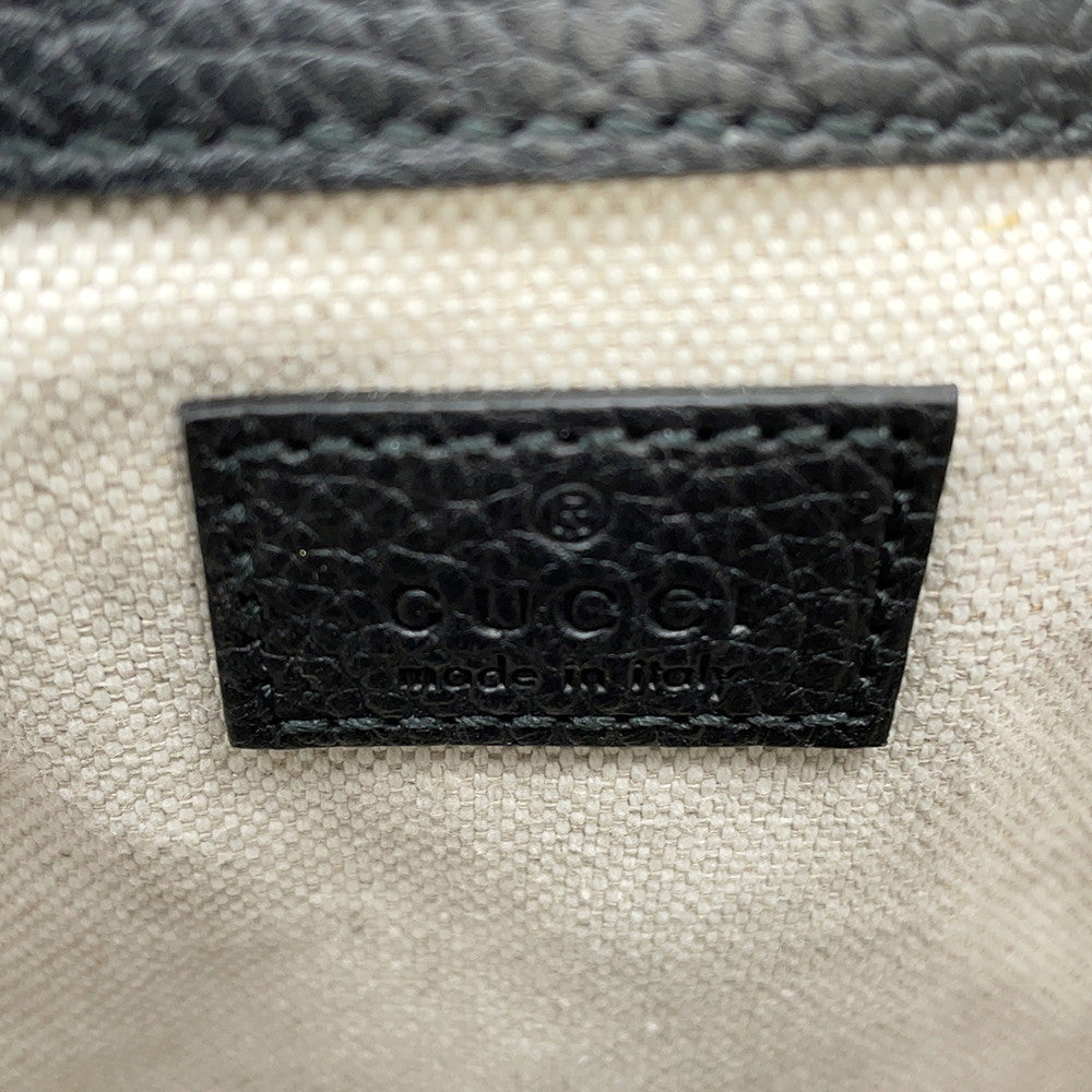 GUCCI jumbo GG messenger bag Black760235 Leather Size Small
