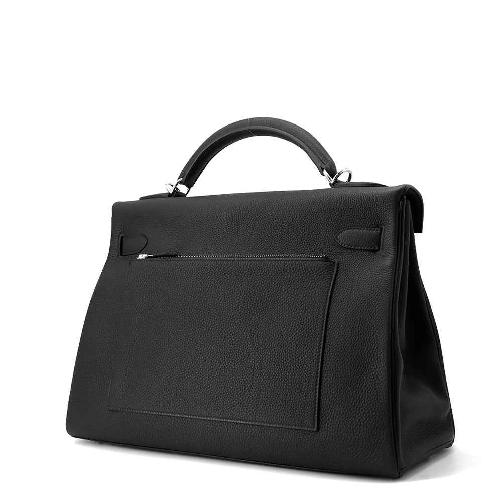 HERMES Kelly Maxi Inside Black Togo Leather Size 42