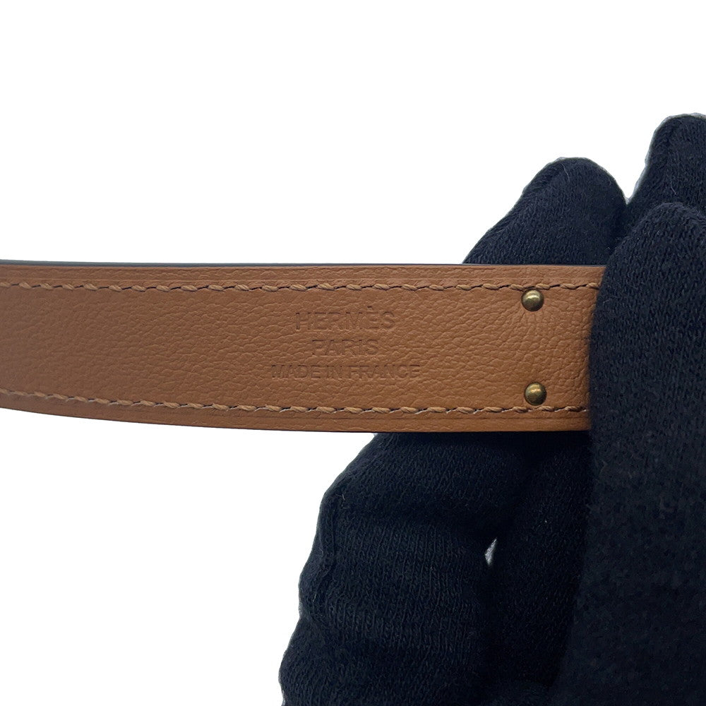 HERMES Kelly belt Size 18 Gold Epsom