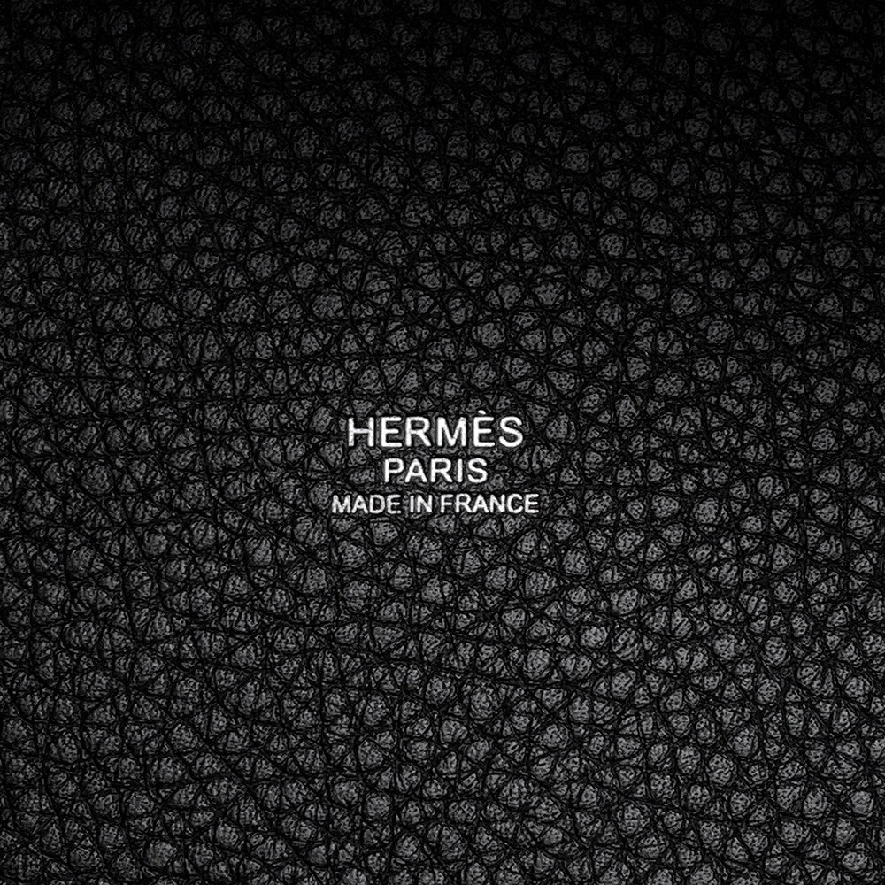 HERMES Picotin Padlock Black Taurillon Clemence Size MM