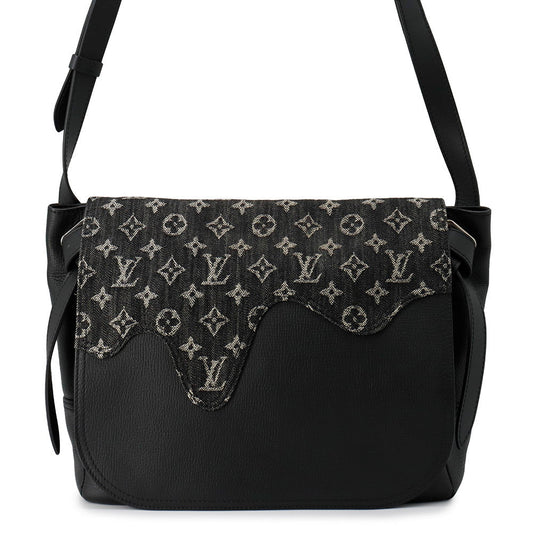 LOUIS VUITTON Busus Tokyo NoirM45971 Monogram Denim Taurillon Leather