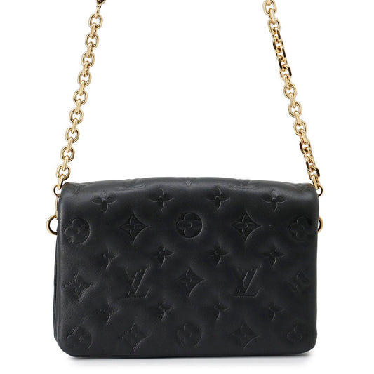 LOUIS VUITTON PochetteCoussin NoirM80742 Lamb Leather Monogram・Pattern