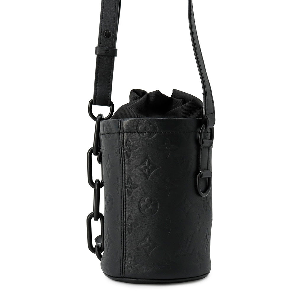 LOUIS VUITTON Chalk Nano Bag NoirM44628 Monogram Shadow