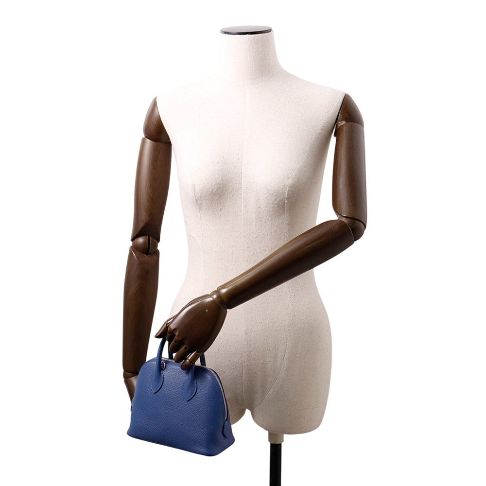 HERMES Bolide1923 Blue Tie Chevre Myzore Goatskin Size Mini