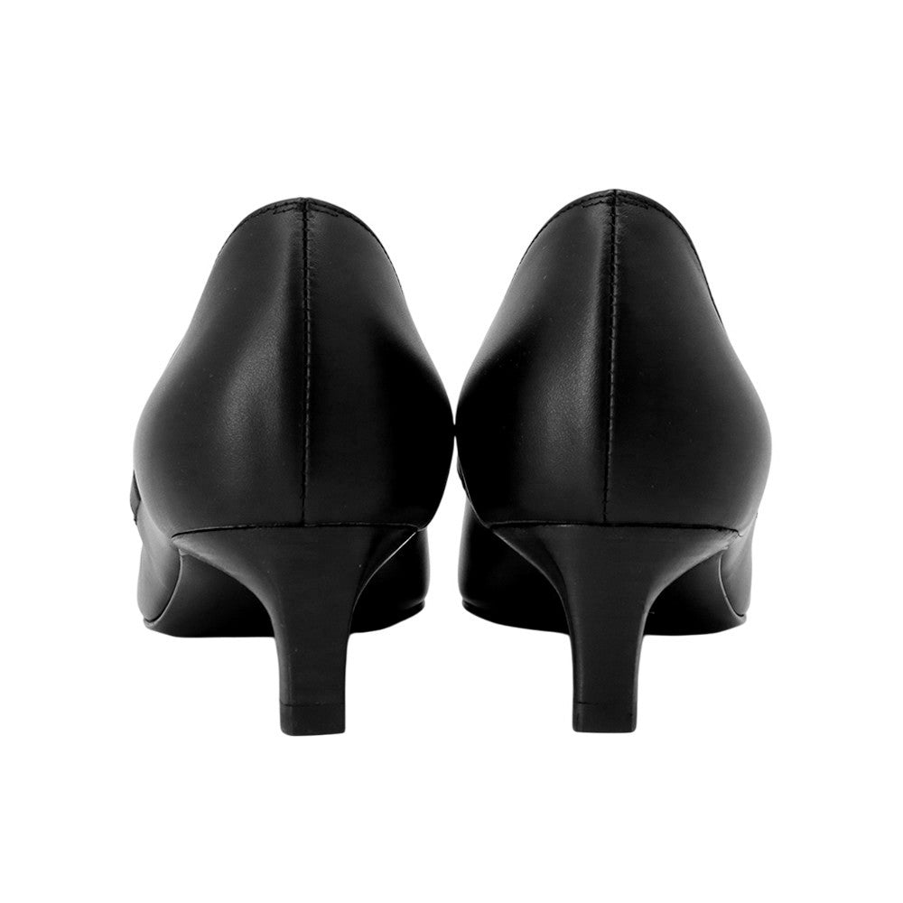 HERMES Pumps 《Chiara》 Black Calf Leather Size 36H