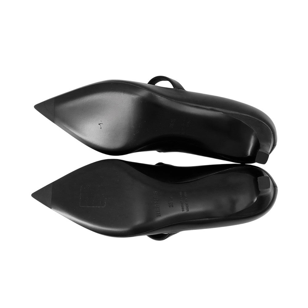 HERMES Pumps 《Chiara》 Black Calf Leather Size 36H