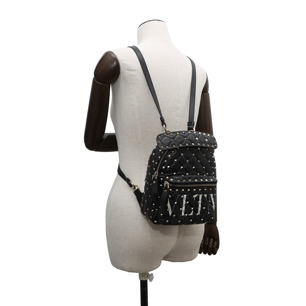 Valentino Garavani Rock Studded Backpack BlackRW2B0B63XQC Leather