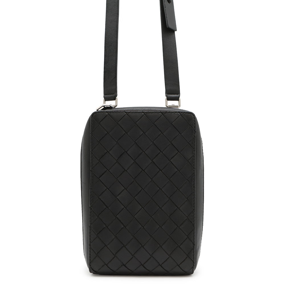 Bottega Veneta INTRECCIATO Shoulder Bag Black592692 Leather