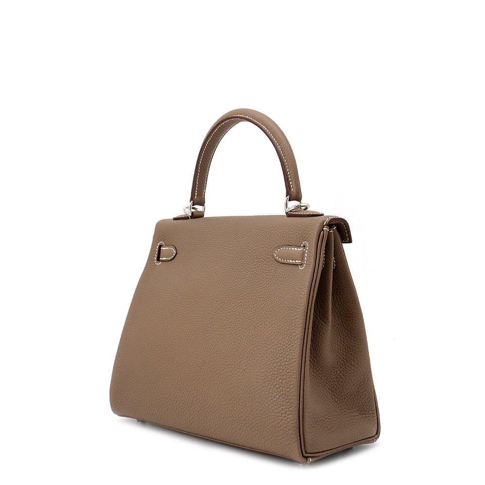 HERMES Kelly Retourne Etoupe Togo Leather Size 25