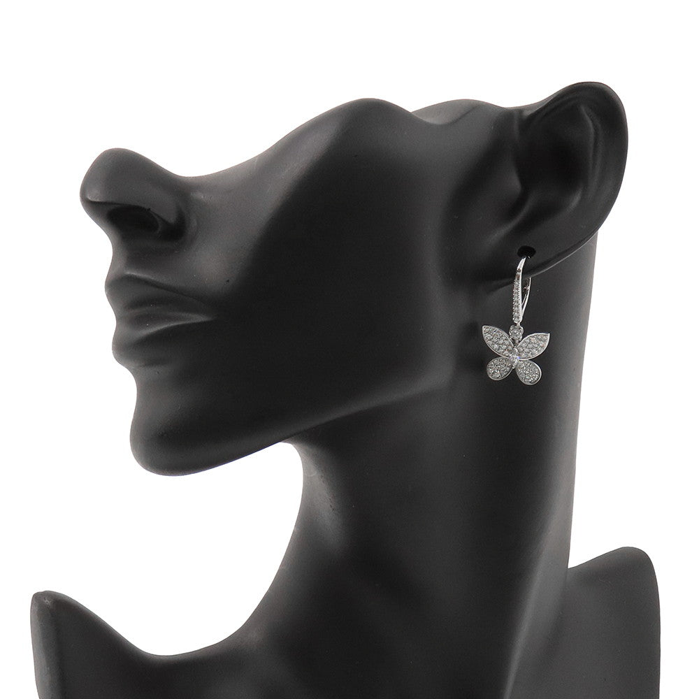 GRAFF Pavé Butterfly Mini Diamond Drop EarringsRGE1167 18K White Gold