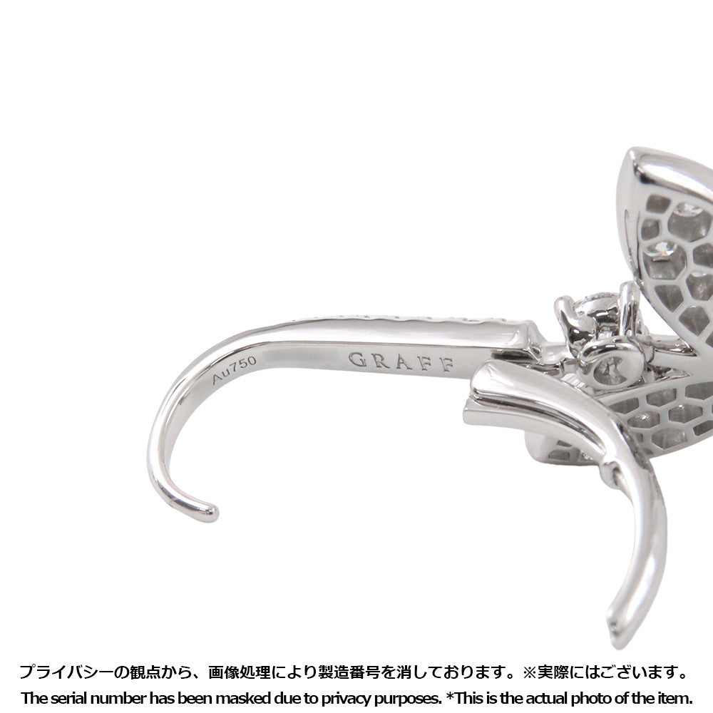 GRAFF Pavé Butterfly Mini Diamond Drop EarringsRGE1167 18K White Gold