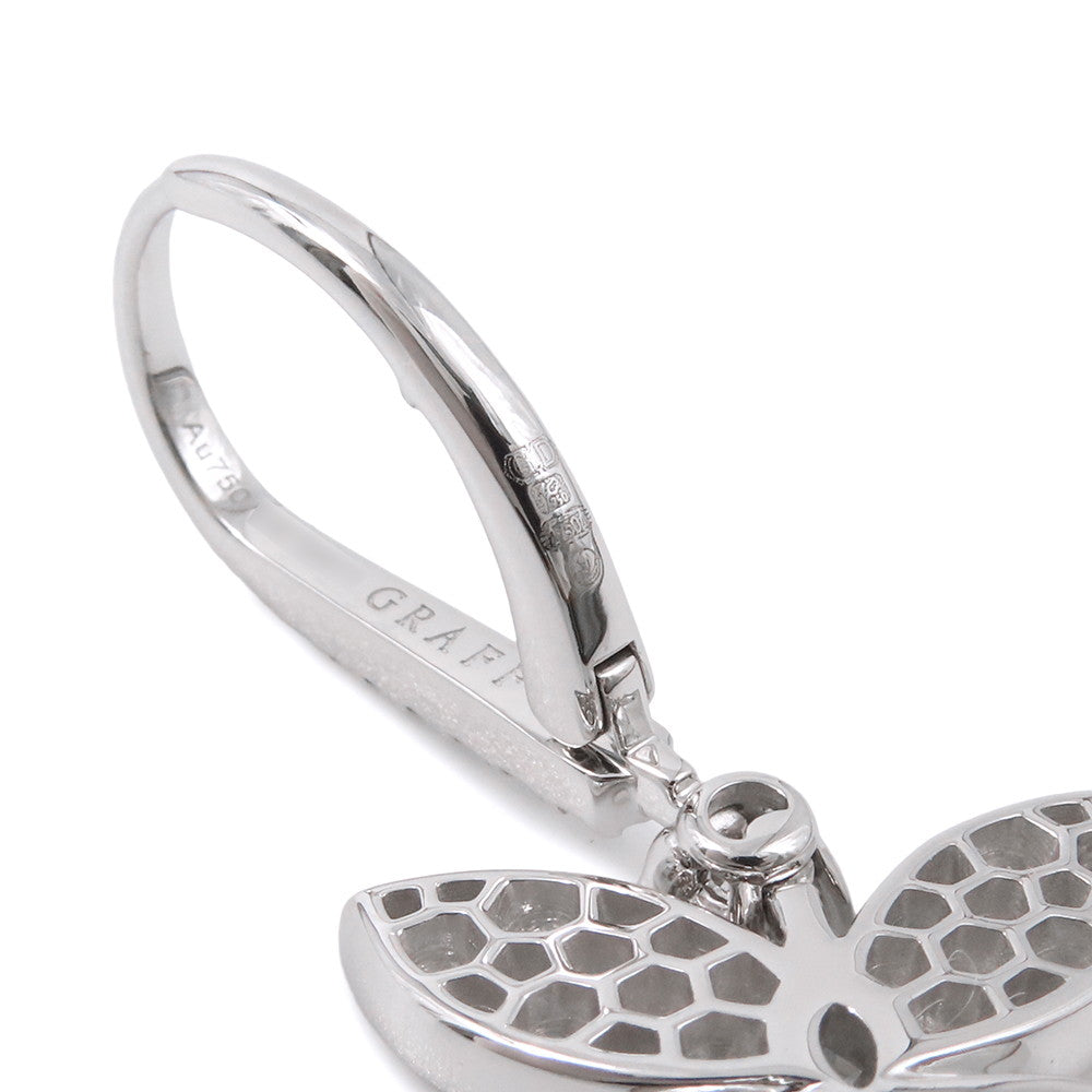 GRAFF Pavé Butterfly Mini Diamond Drop EarringsRGE1167 18K White Gold