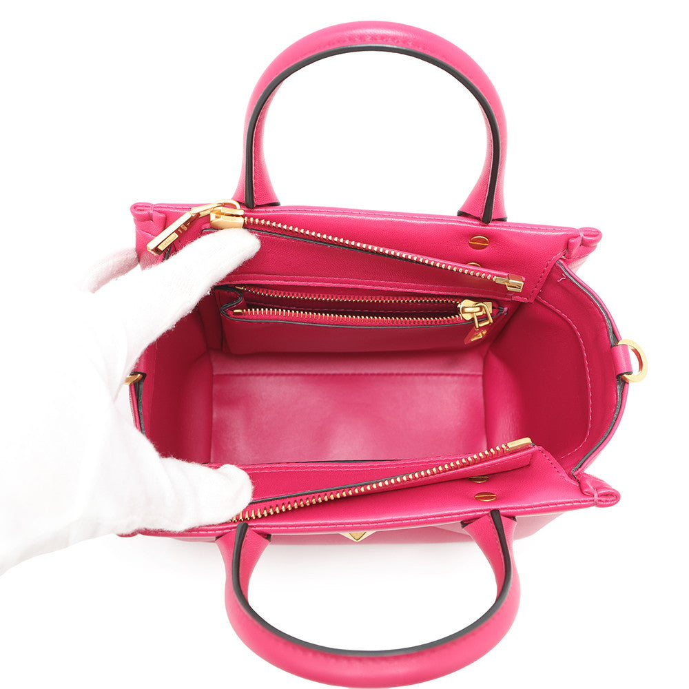 Valentino Garavani Rock Studded 2WAY Shoulder Bag PinkXW0B0K59HHX Leather