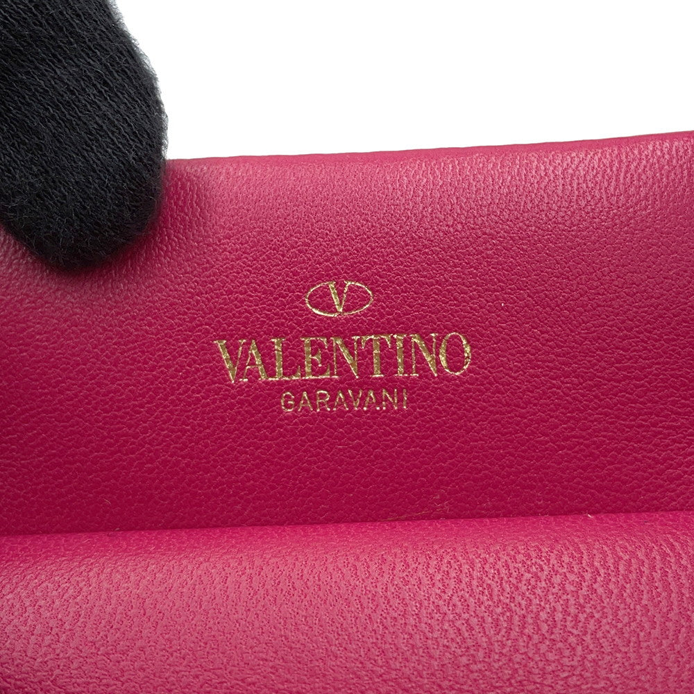 Valentino Garavani Rock Studded 2WAY Shoulder Bag PinkXW0B0K59HHX Leather