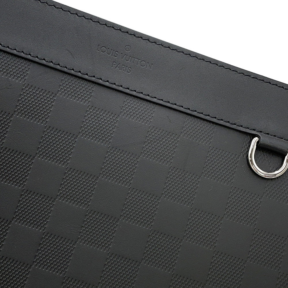 LOUIS VUITTON Stand/Pouch NoirN60450 Damier Infini Leather