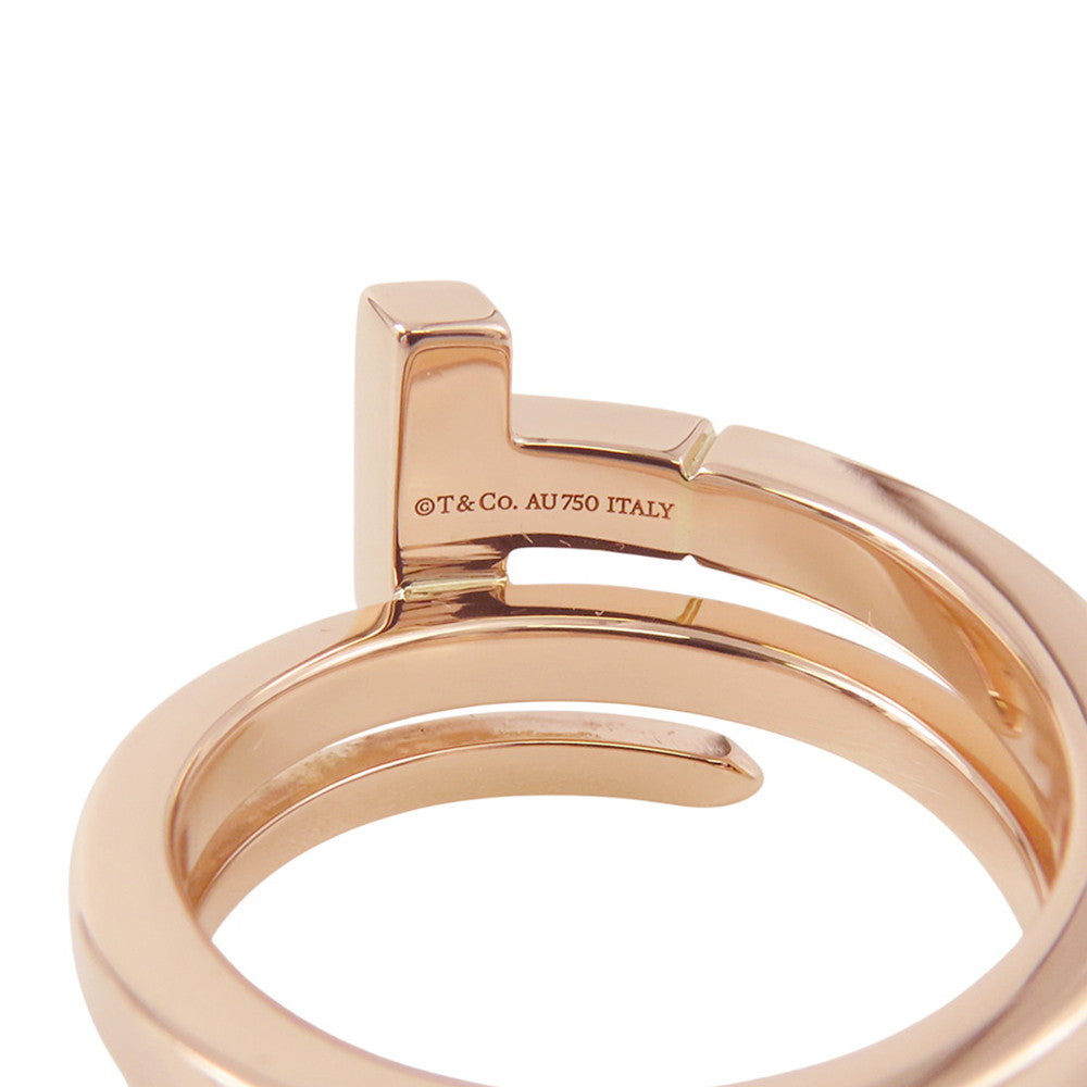 TIFFANY&Co. T Square Wrap Ring Size Approximately No. 10 18K Pink Gold