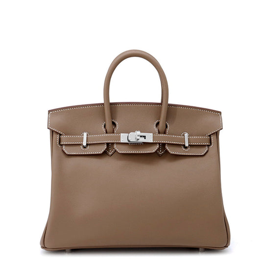 HERMES Birkin Etoupe Swift Leather Size 25