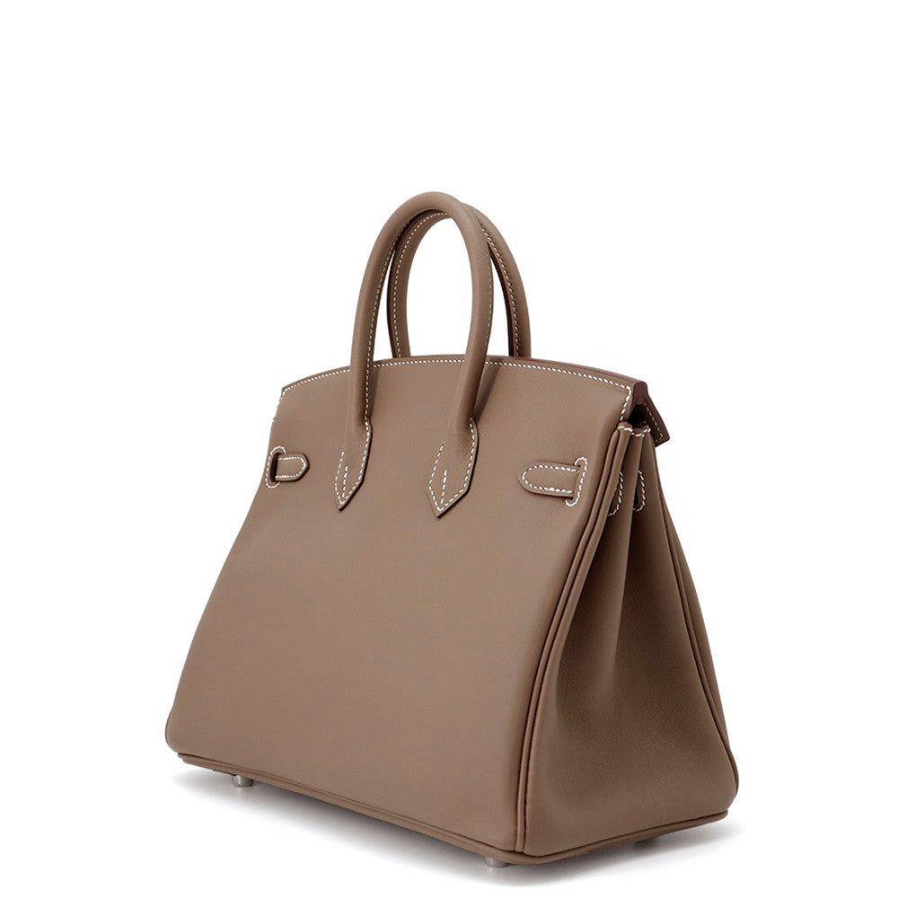 HERMES Birkin Etoupe Swift Leather Size 25