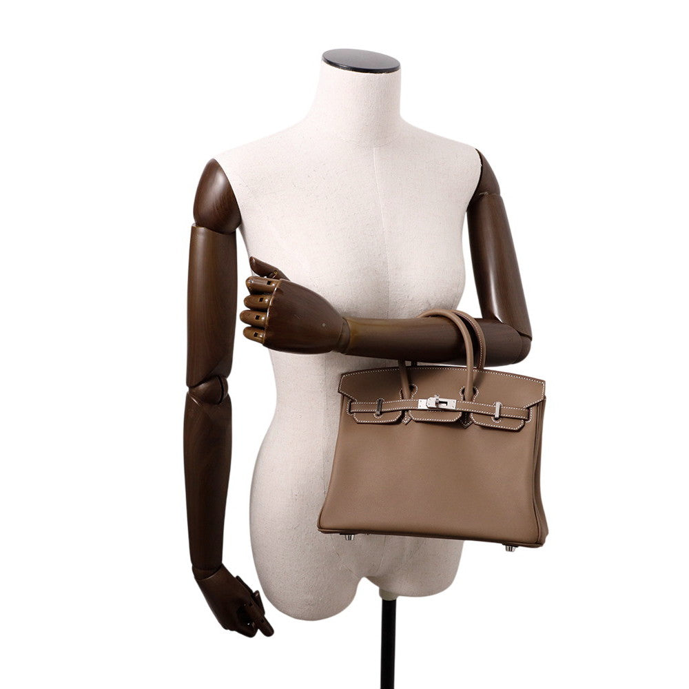 HERMES Birkin Etoupe Swift Leather Size 25