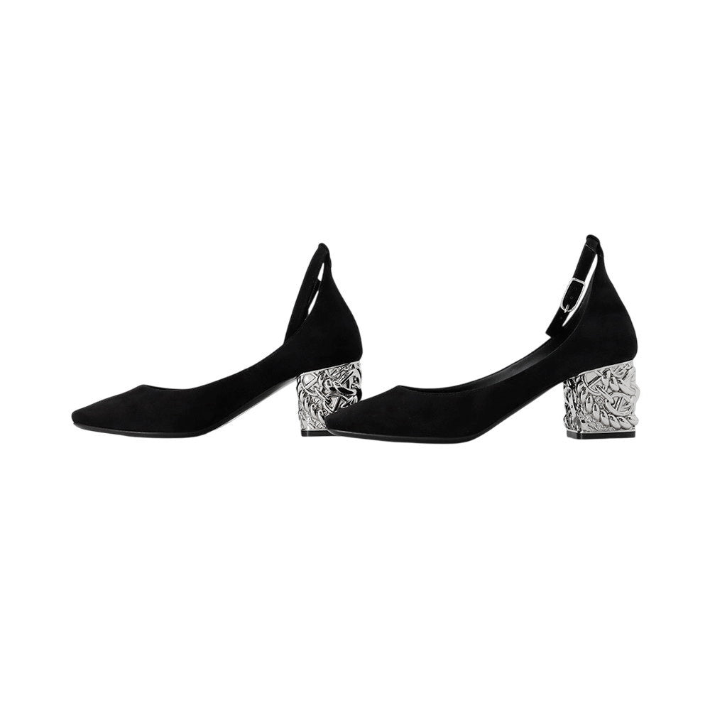 HERMES Girly 60 Black suede Size 36 1/2