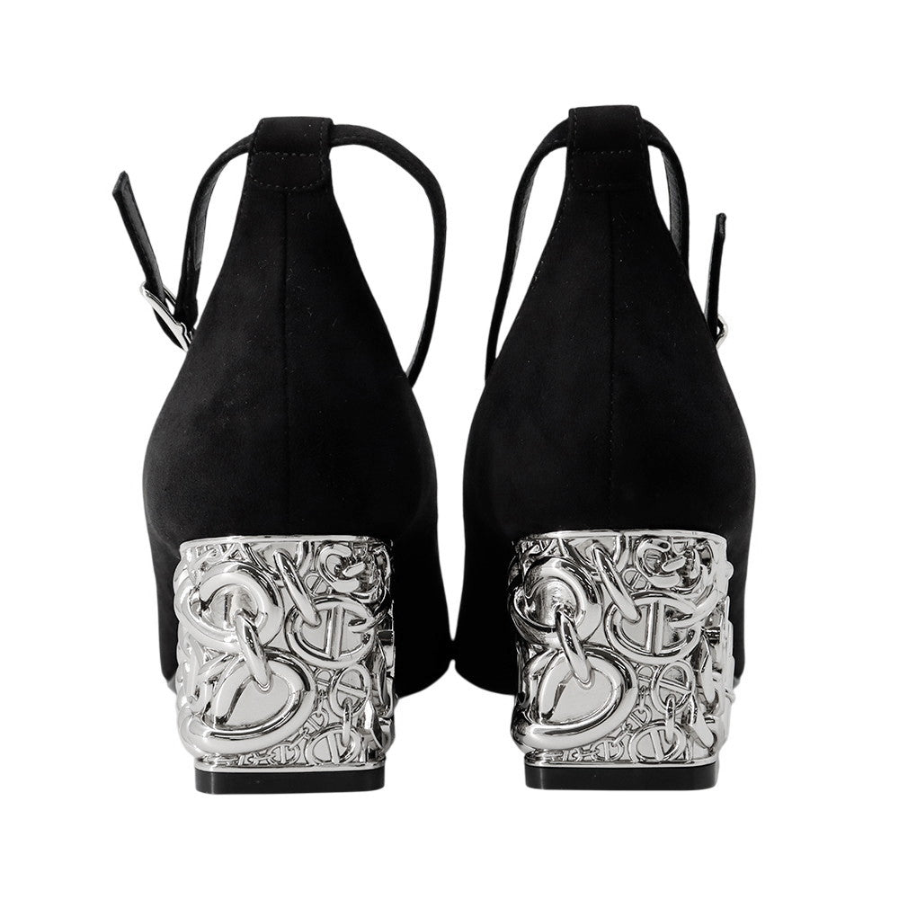HERMES Girly 60 Black suede Size 36 1/2