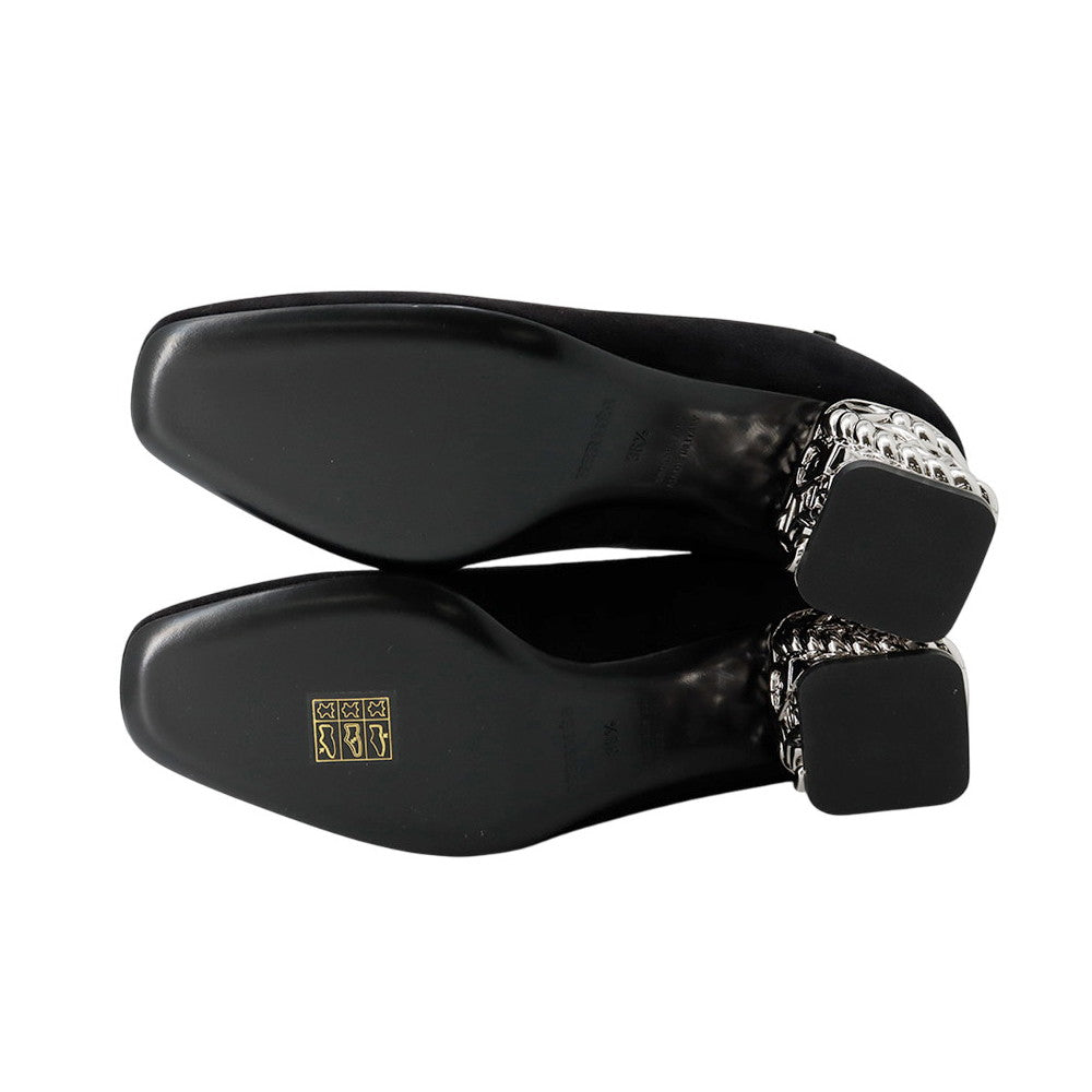 HERMES Girly 60 Black suede Size 36 1/2