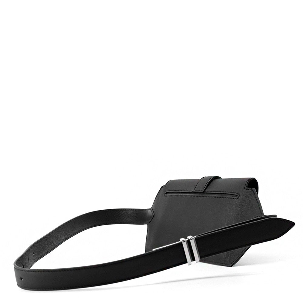 HERMES Elan Pocket Black Swift Leather Epsom Size 24