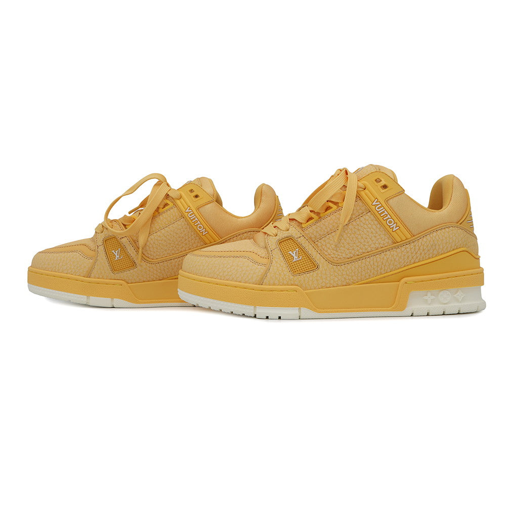 LOUIS VUITTON Trainer Sneakers Jaune Leather Rubber Size 4