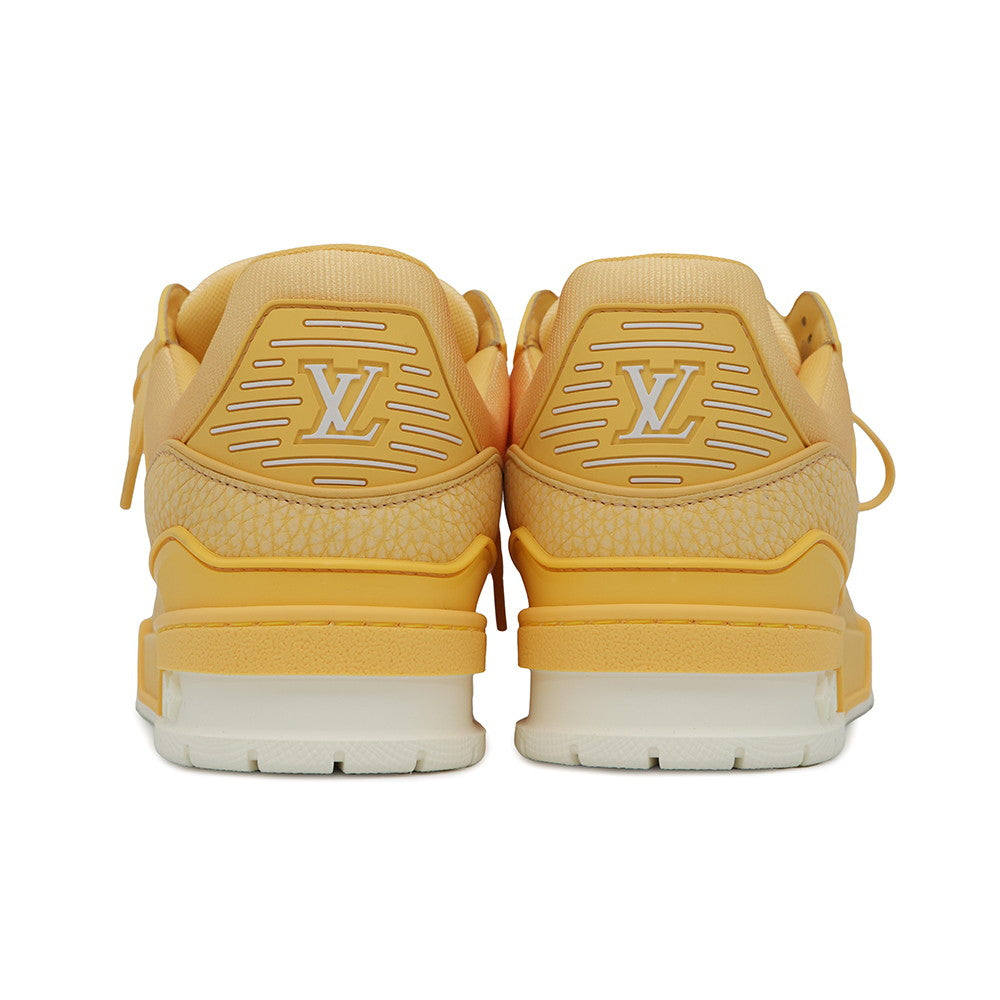 LOUIS VUITTON Trainer Sneakers Jaune Leather Rubber Size 4