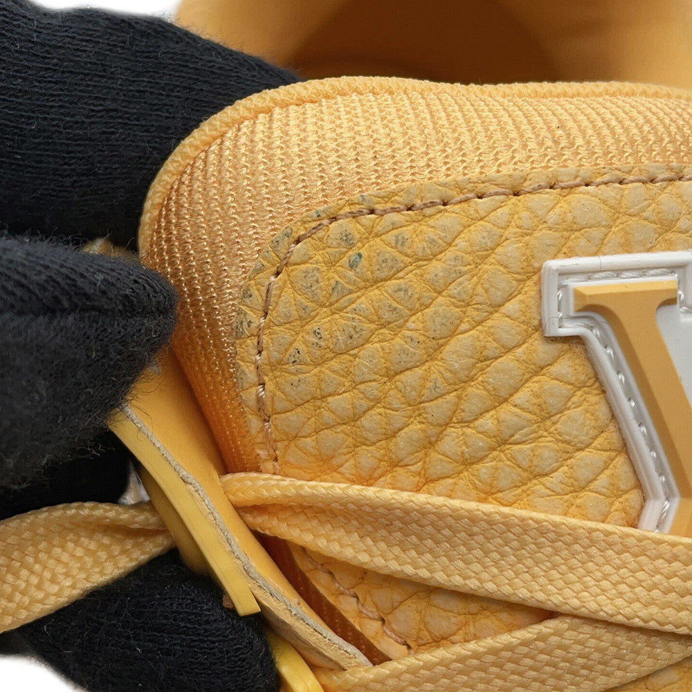 LOUIS VUITTON Trainer Sneakers Jaune Leather Rubber Size 4