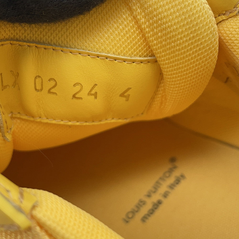 LOUIS VUITTON Trainer Sneakers Jaune Leather Rubber Size 4