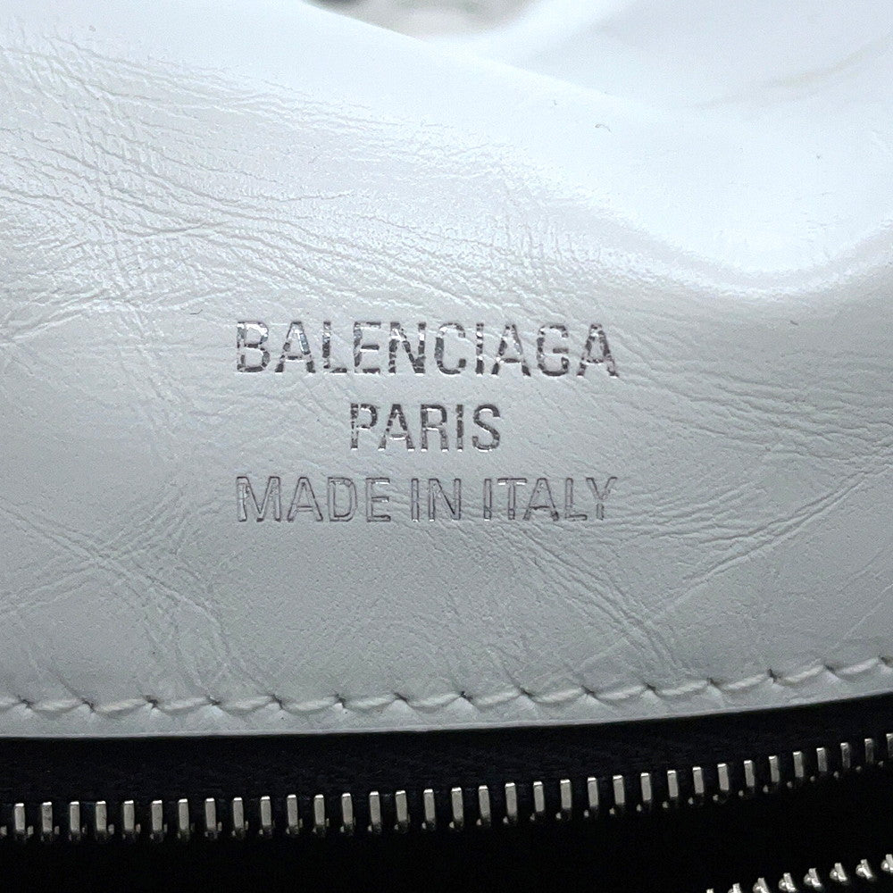 BALENCIAGA Monaco One Belt White787896 Leather