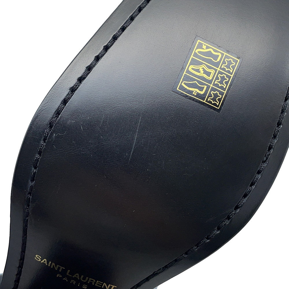 SAINT LAURENT PARIS Patent Leather Side Zip Boots Black713137 Patent Leather Size 40