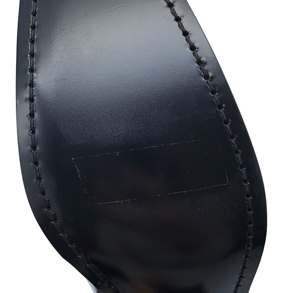 SAINT LAURENT PARIS Terry Heel EncreBoots Black709447 Patent Leather Size 41