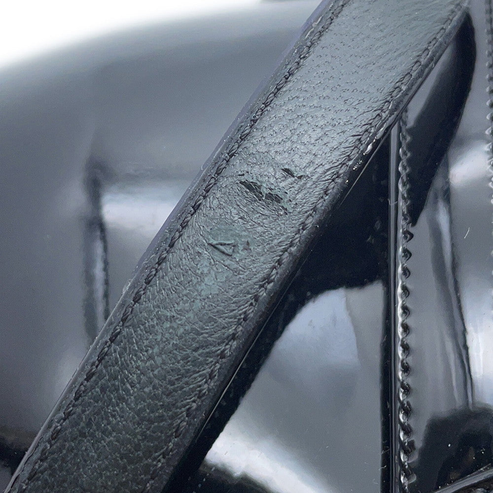 SAINT LAURENT PARIS Terry Heel EncreBoots Black709447 Patent Leather Size 41