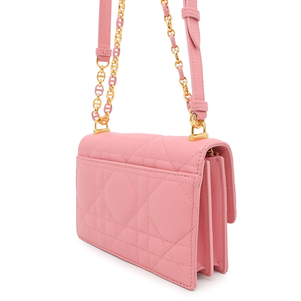 Dior Miss Caro ChainShoulder Bag PinkS5169UDAX Leather