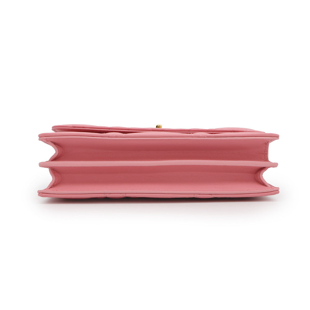 Dior Miss Caro ChainShoulder Bag PinkS5169UDAX Leather