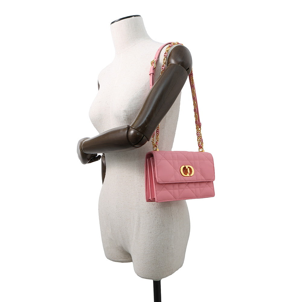 Dior Miss Caro ChainShoulder Bag PinkS5169UDAX Leather