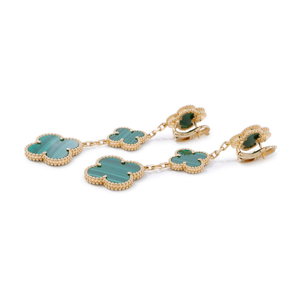 Van Cleef & Arpels Magic Alhambra Earring 3 MotifVCARO2AG00 18K Yellow Gold