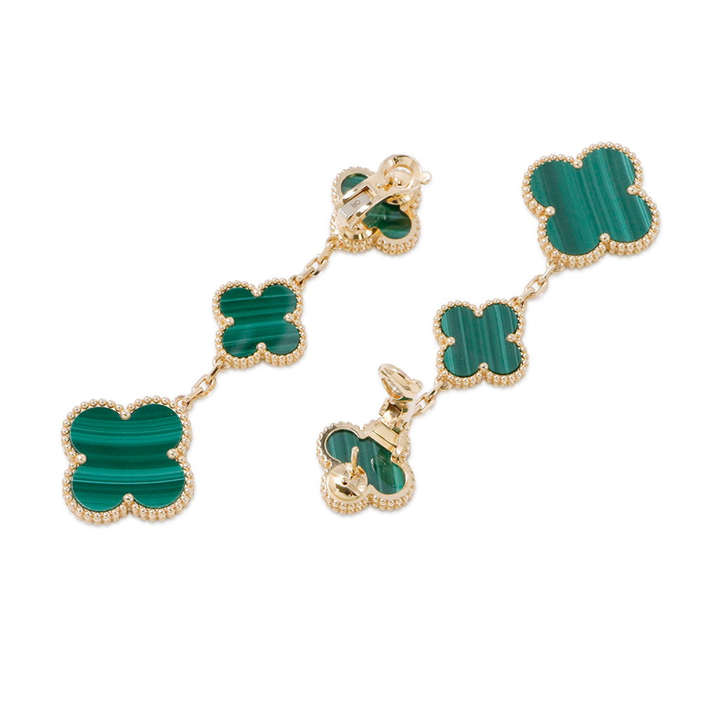 Van Cleef & Arpels Magic Alhambra Earring 3 MotifVCARO2AG00 18K Yellow Gold