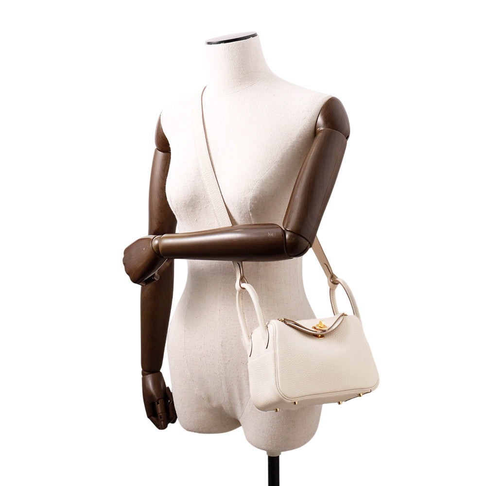 HERMES Lindy Craie Taurillon Clemence Size Mini