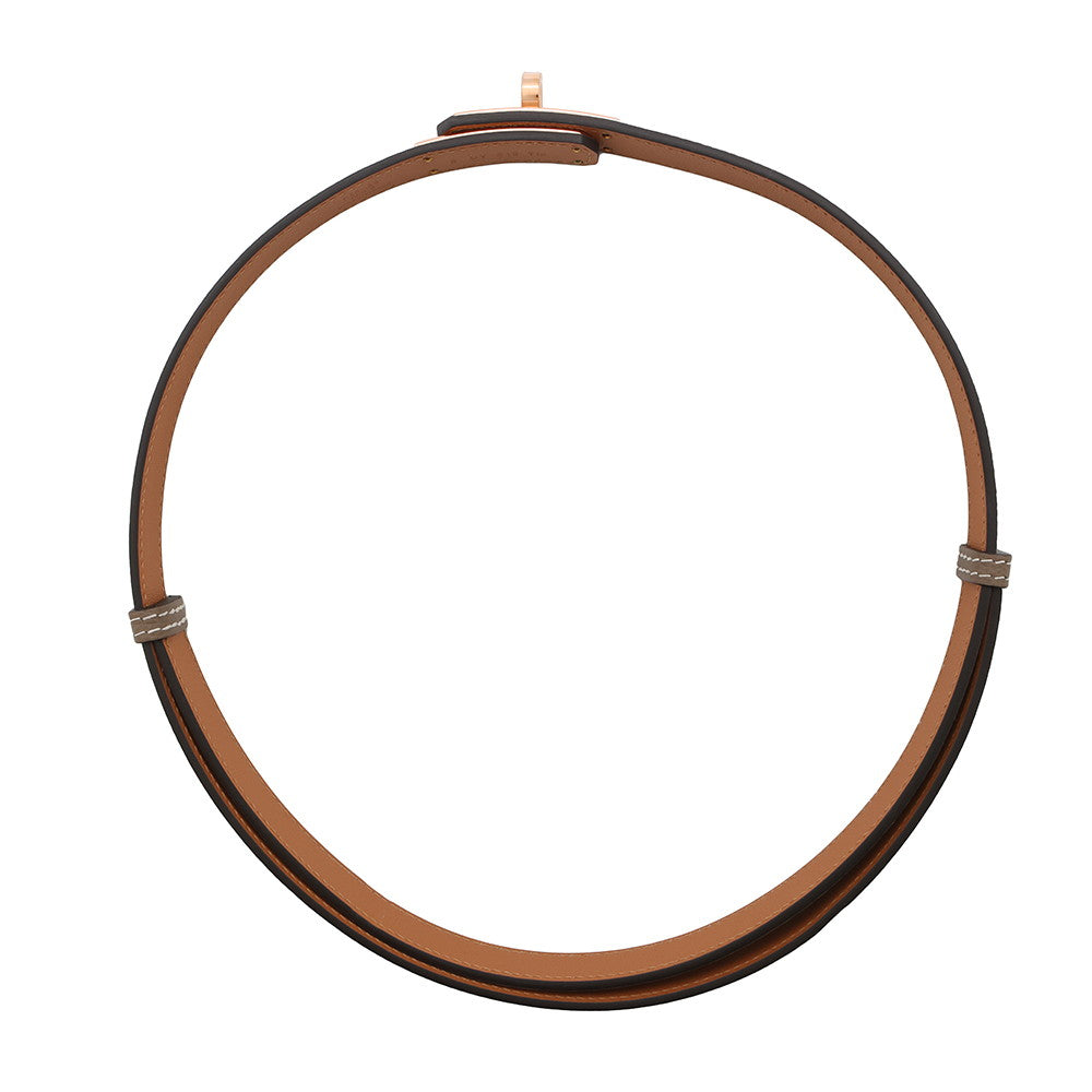 HERMES Kelly belt 18 Etoupe Epsom