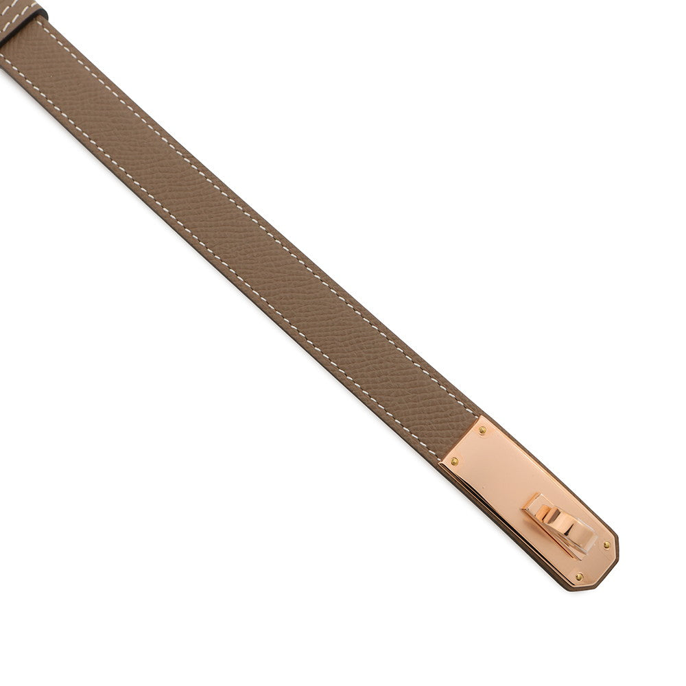 HERMES Kelly belt 18 Etoupe Epsom