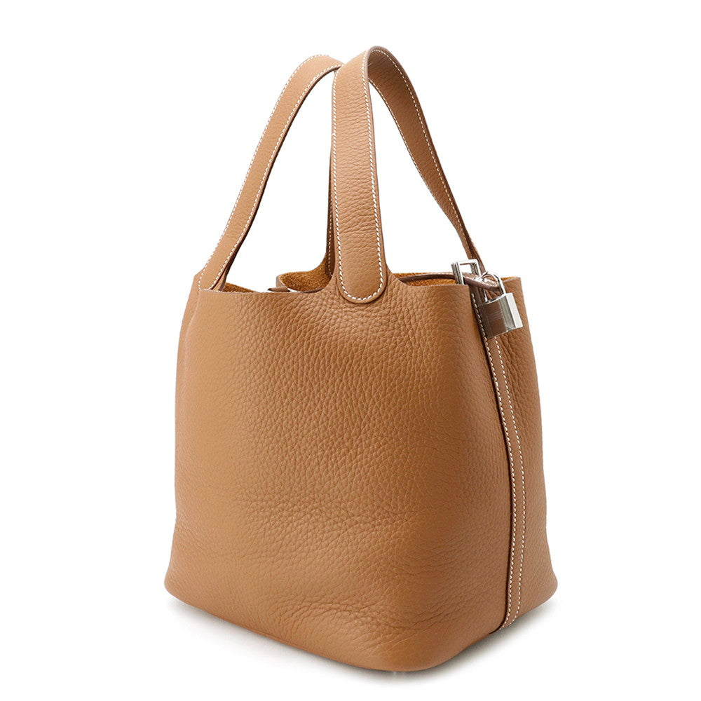 HERMES Picotin Lock Gold Taurillon Clemence Size MM