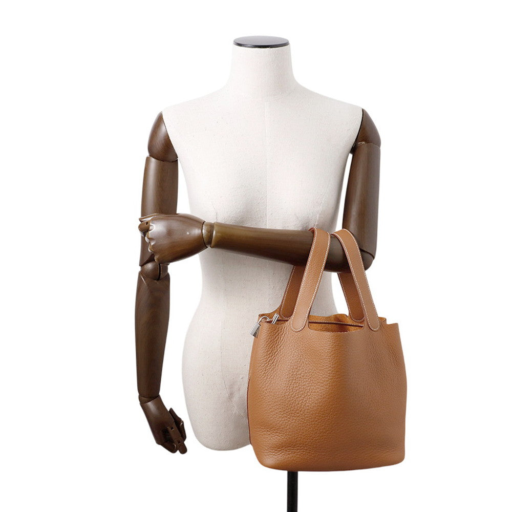 HERMES Picotin Lock Gold Taurillon Clemence Size MM