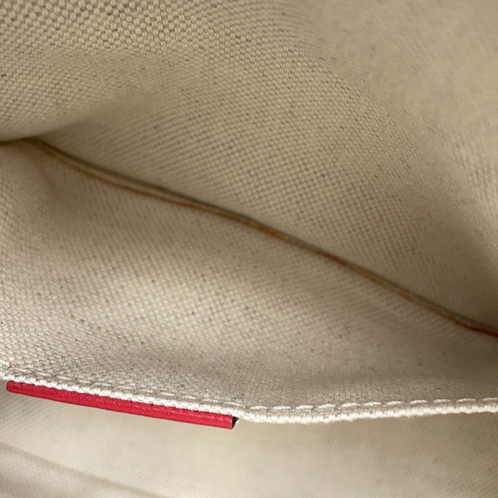 GUCCI Horsebit 1955 Top Handle Bag Red640716 Leather Straw Size Mini